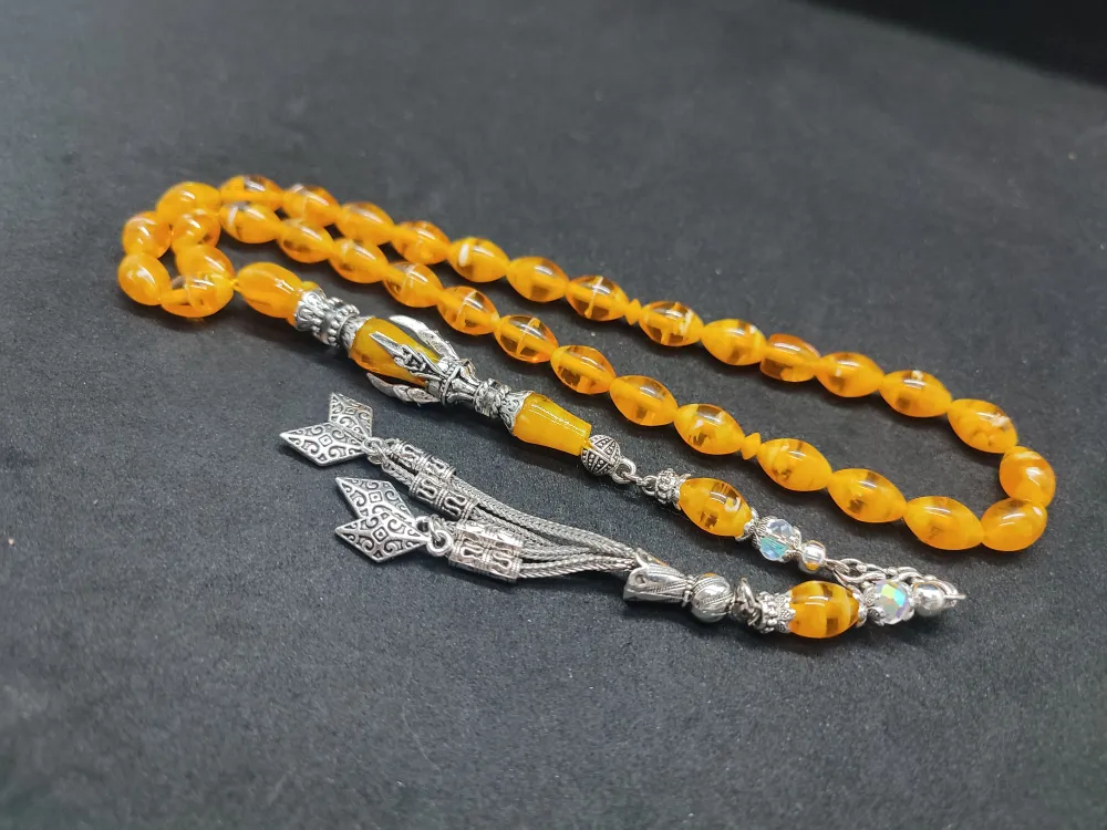 Zeyn Usta Eseri̇ Gümüş Nakkaş İmame Pençe Model Sıkma Kehri̇bar küçük resim 2