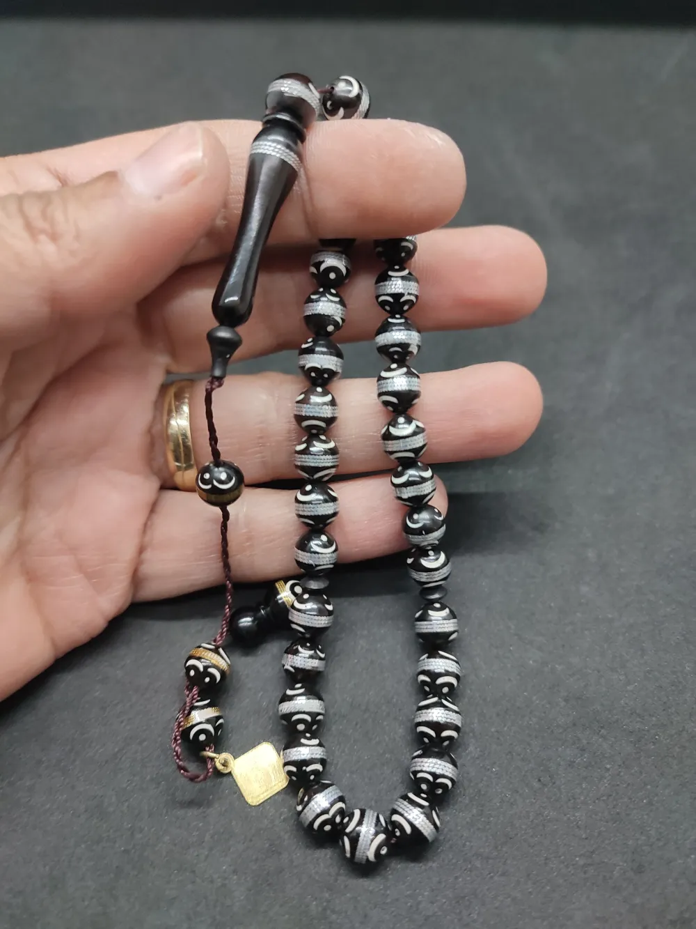 Hali̇l Hi̇lmi̇ Usta Eseri̇ Mi̇ne İşlemeli̇ Düşük Ayar Gümüş Sarmal Kuka küçük resim 5