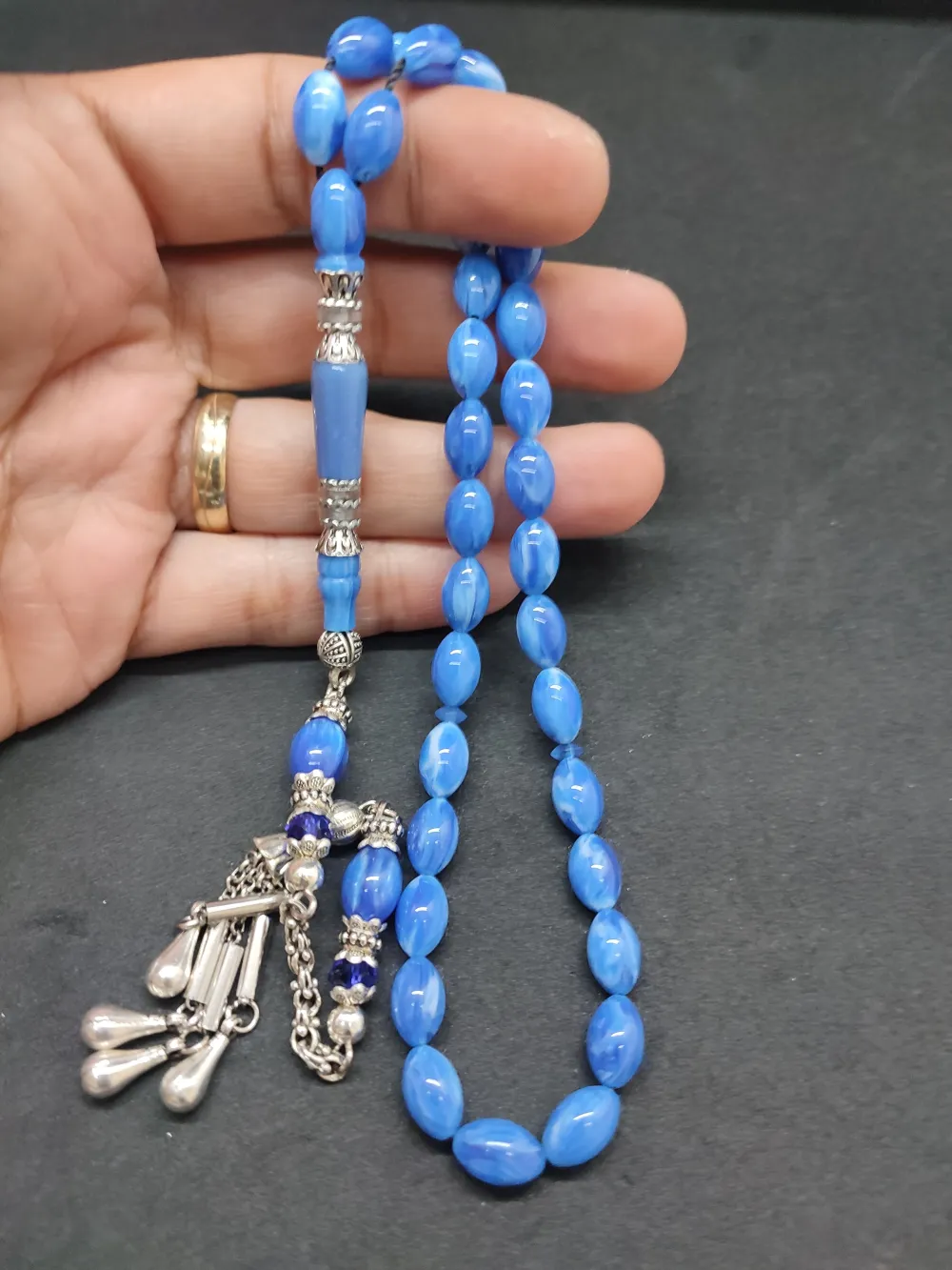 Şevket Alkan Usta Eseri̇ Gümüş Nakkaş İşlemeli̇ Sıkma Kehri̇bar küçük resim 5