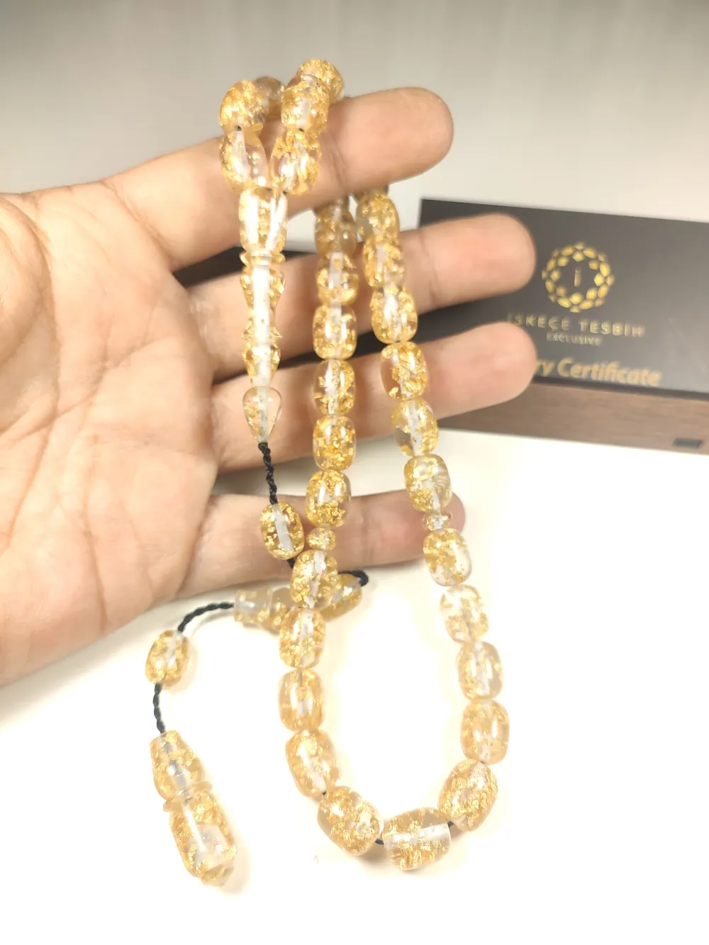 Ari̇f Baran Usta Eseri̇ Özel Kutulu Yoğun Altın Parçacıklı Ateş Kehri̇bar küçük resim 4