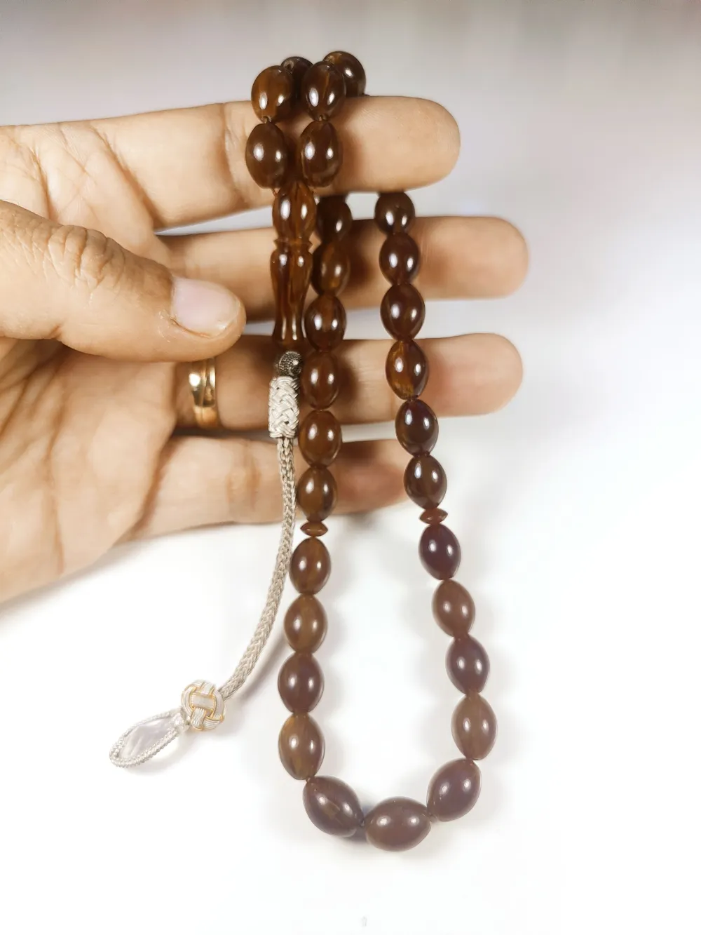 Darabacı Abdullah Usta Eseri̇ Trabzon Kazazi̇ye Püskül 3 Kat Ci̇lalı Sıkma Kehri̇bar küçük resim 5