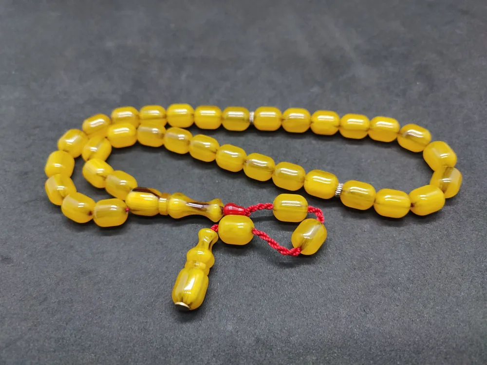 Zeyzun Usta Eseri̇ (İmza Çi̇vi̇ Ara Pulları Gümüş) Sıkma Kehri̇bar küçük resim 3