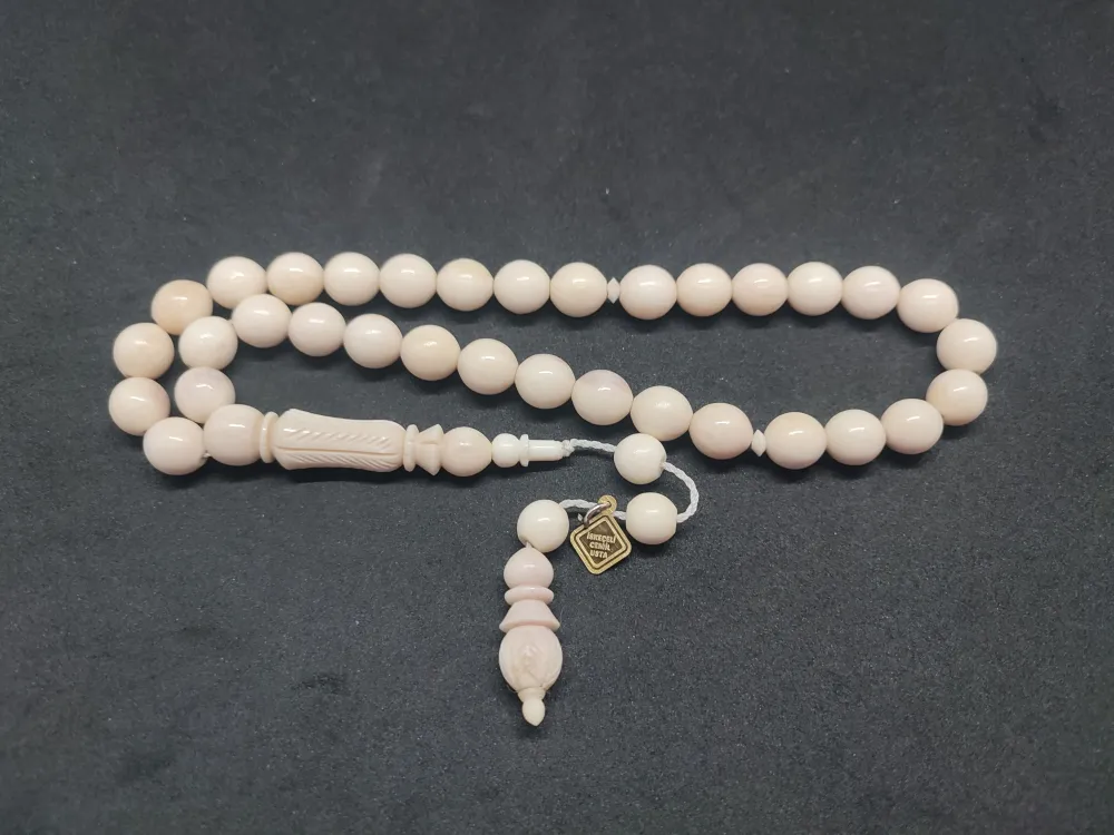 İskeçeli̇ Cemi̇l Usta Eseri̇ Mevlevi̇ Model Kalem Oyma Naturel Bali̇na Kemi̇ği̇