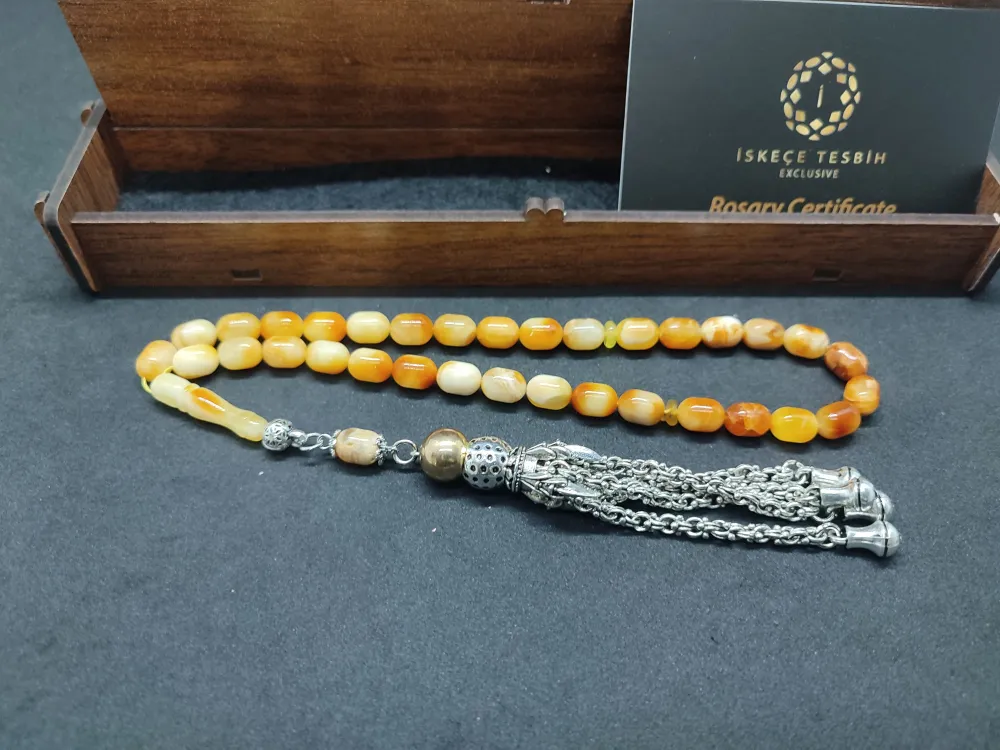 Ahşap Kutulu  6.75 Gr. Gümüş Püsküllü Toprak Fosi̇lli̇ 11.20 Gr. Rus Kaya Damla küçük resim 3