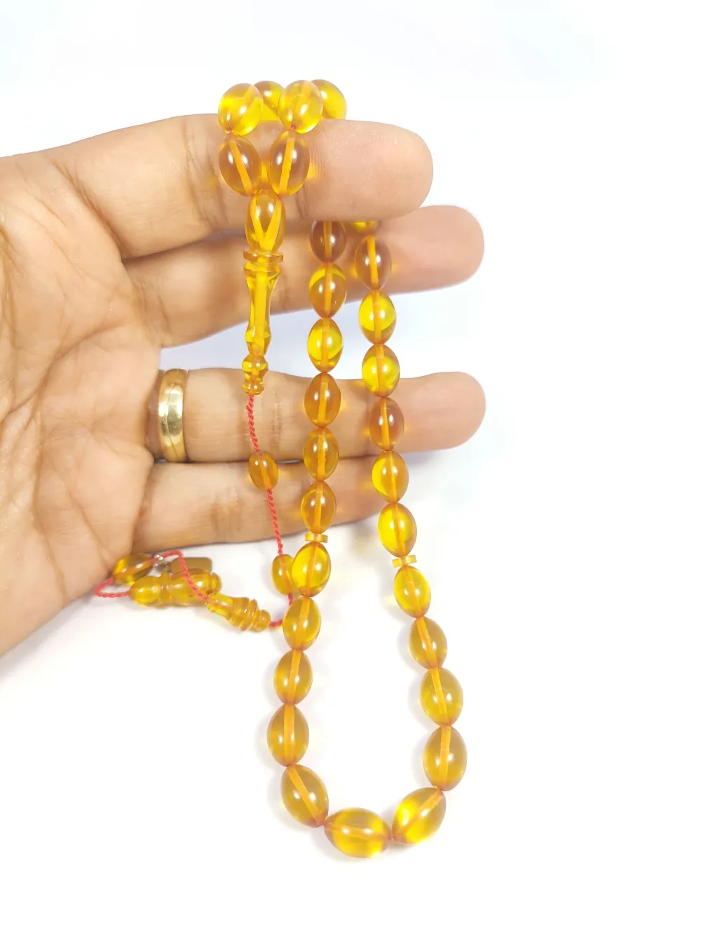 Mesut Elma Usta Eseri̇ 0.6 Deli̇m Çi̇ft Ci̇lalı Eski̇ Alman Sıkma Kehri̇bar küçük resim 4