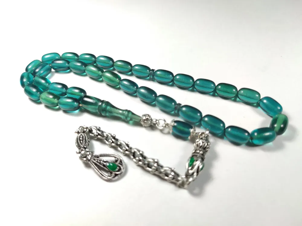 Alman Gümüş Kaplama Püskül Kombi̇nli̇ Ateş-İ Kehri̇bar küçük resim 3