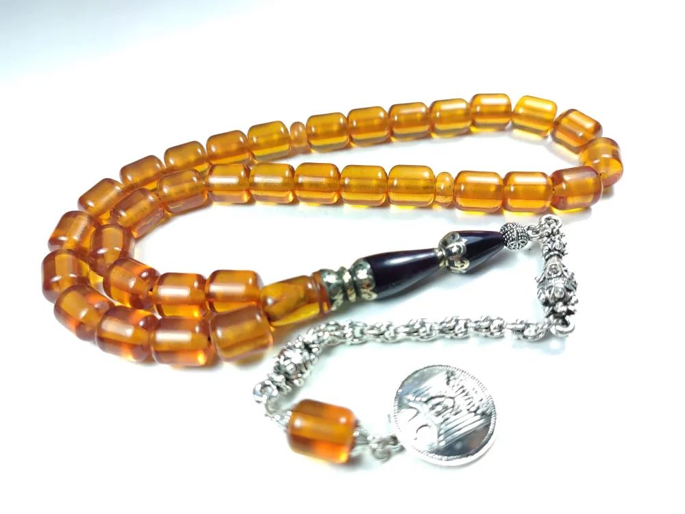 Alman Gümüş Püskül Kurt Başlı Nakkaş İmame Sıkma Kehri̇bar