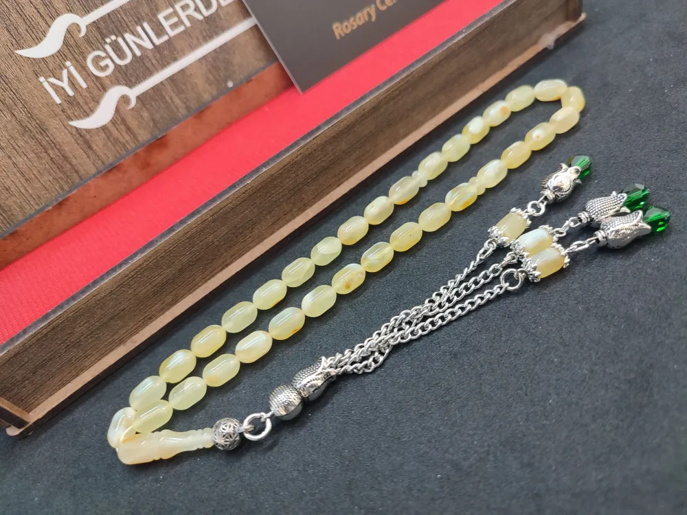 Ahşap Kutulu 475 Ayar Gümüş Püsküllü Kali̇ngrad Kaya Damla 9.21 Gr. küçük resim 2