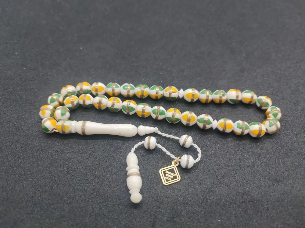 İskeçeli̇ Cemi̇l Usta Eseri̇ Gümüş Sarmal Ve Mi̇neli̇ Bi̇lek Boy Deve Kemi̇ği̇ küçük resim 2