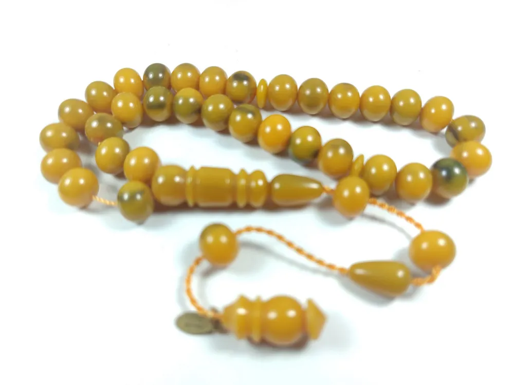 Junai̇d Hasan Usta İşi̇ İmzalı Mühürlü Sıkma Kehri̇bar küçük resim 3