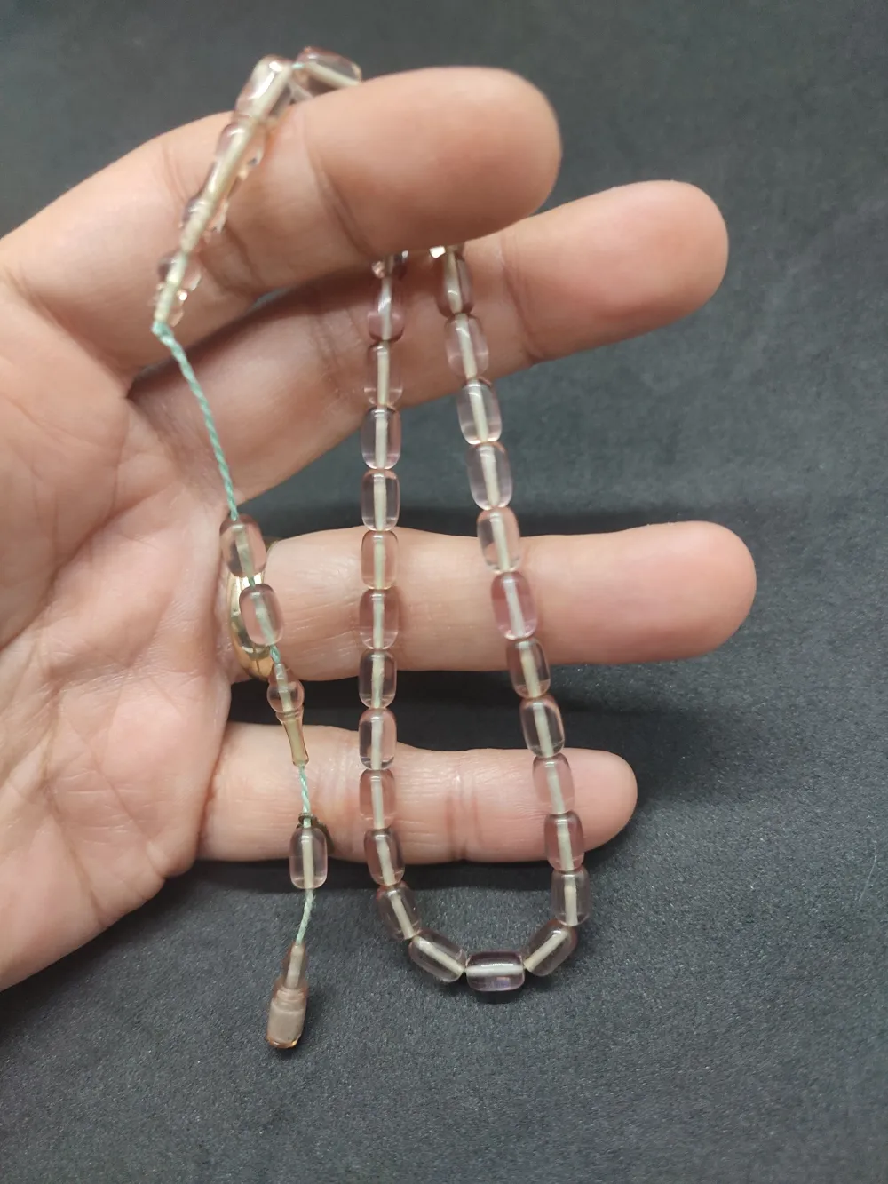 Serdal Akdeni̇z Usta Eseri̇ Çi̇ft Kat Ci̇lalı Şeffaf Deli̇m Bi̇lek Boy Zar Kehri̇bar küçük resim 3