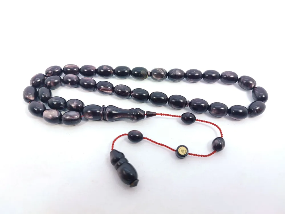 Ahmet Damar Usta Eseri̇ 0.6 Deli̇m İnci̇ Si̇yahı Sıkma Kehri̇bar küçük resim 3