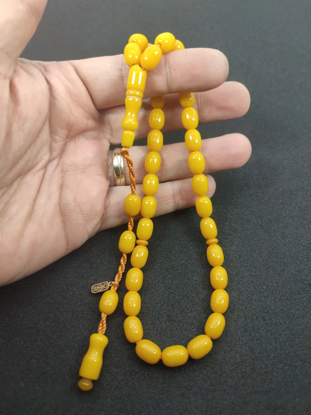 Muhammed Dabbas Usta İşi̇ İmzalı Sıkma Kehri̇bar küçük resim 4