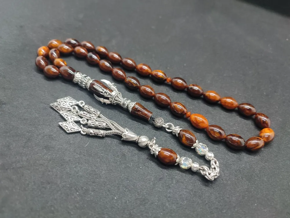 Zeyn Usta Eseri̇ Gümüş Nakkaş İmame Pençe Model Sıkma Kehri̇bar