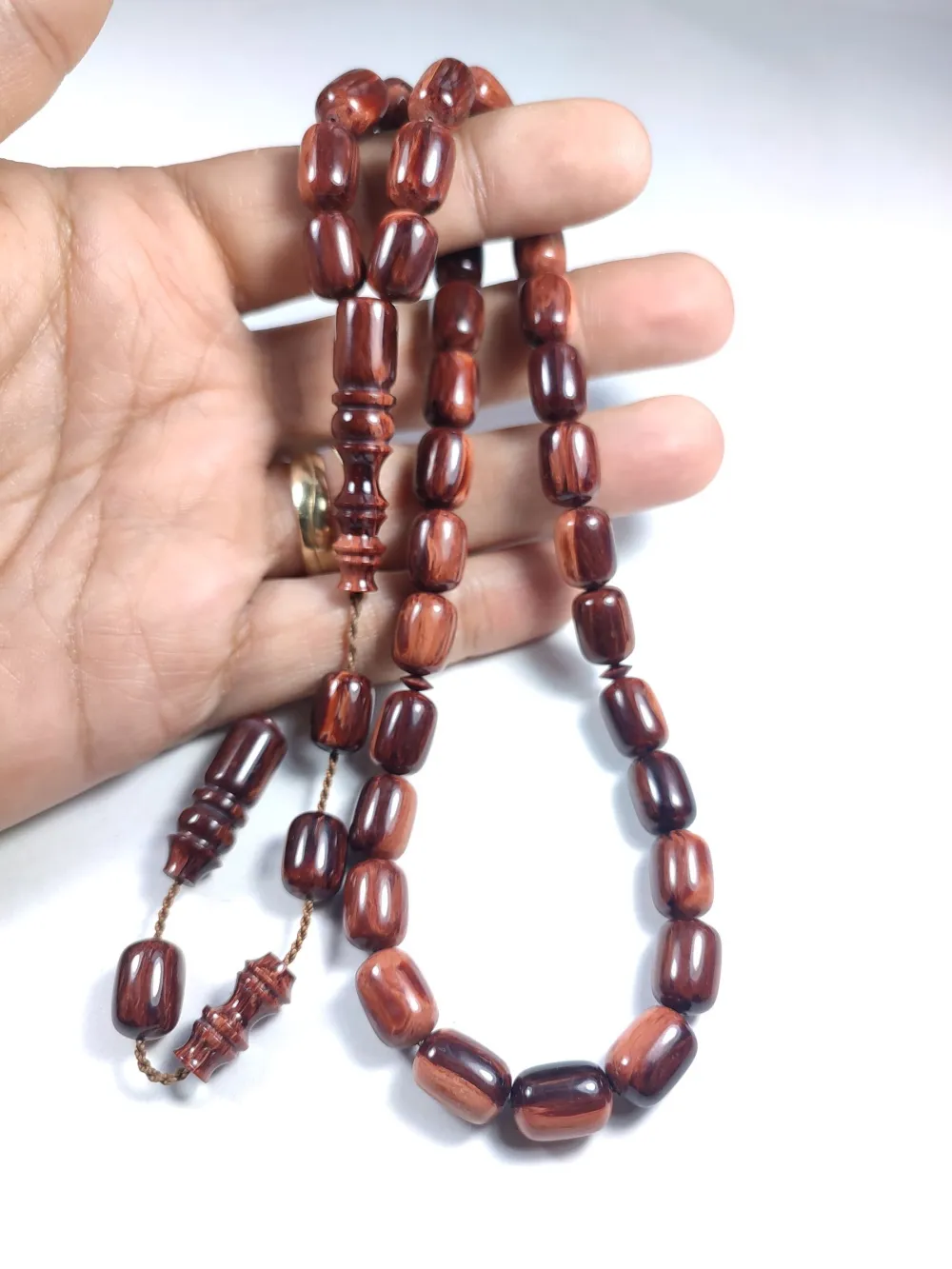 Emi̇na Ri̇şvani̇ Usta İşi̇ İmzalı Sıkma Kehri̇bar küçük resim 4