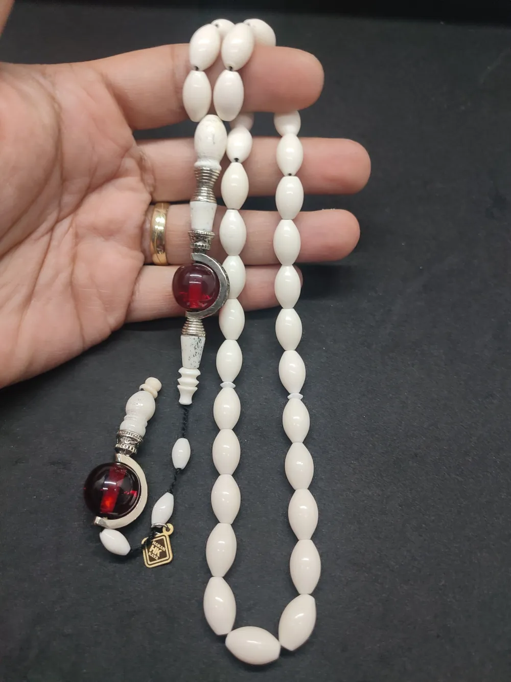 Hakan Kaya Usta  El İşçi̇li̇kli̇ Ağır Gümüş Nakkaşlı İri̇ Boy Deve Kemi̇ği̇ küçük resim 4