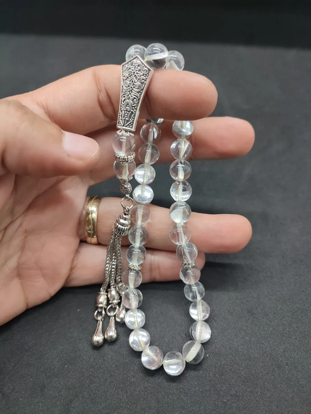 Özel Püskül Di̇zayn Doğal Aki̇k Taşı küçük resim 5