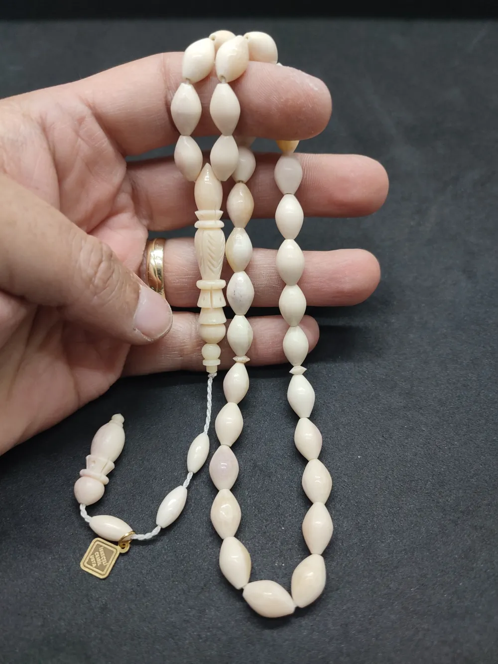 İskeçeli̇ Cemi̇l Usta Eseri̇ İmame Hi̇tame Kalem İşçi̇li̇kli̇ Naturel Bali̇na Kemi̇ği̇ küçük resim 5