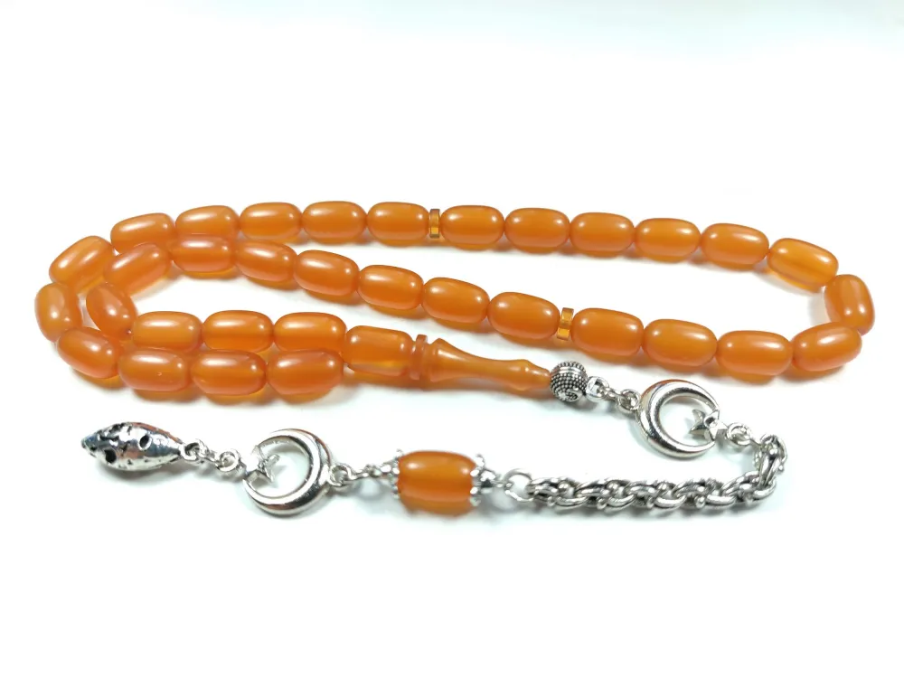 Alman Gümüş Püskül Kombi̇nli̇ Sıkma Kehri̇bar küçük resim 3