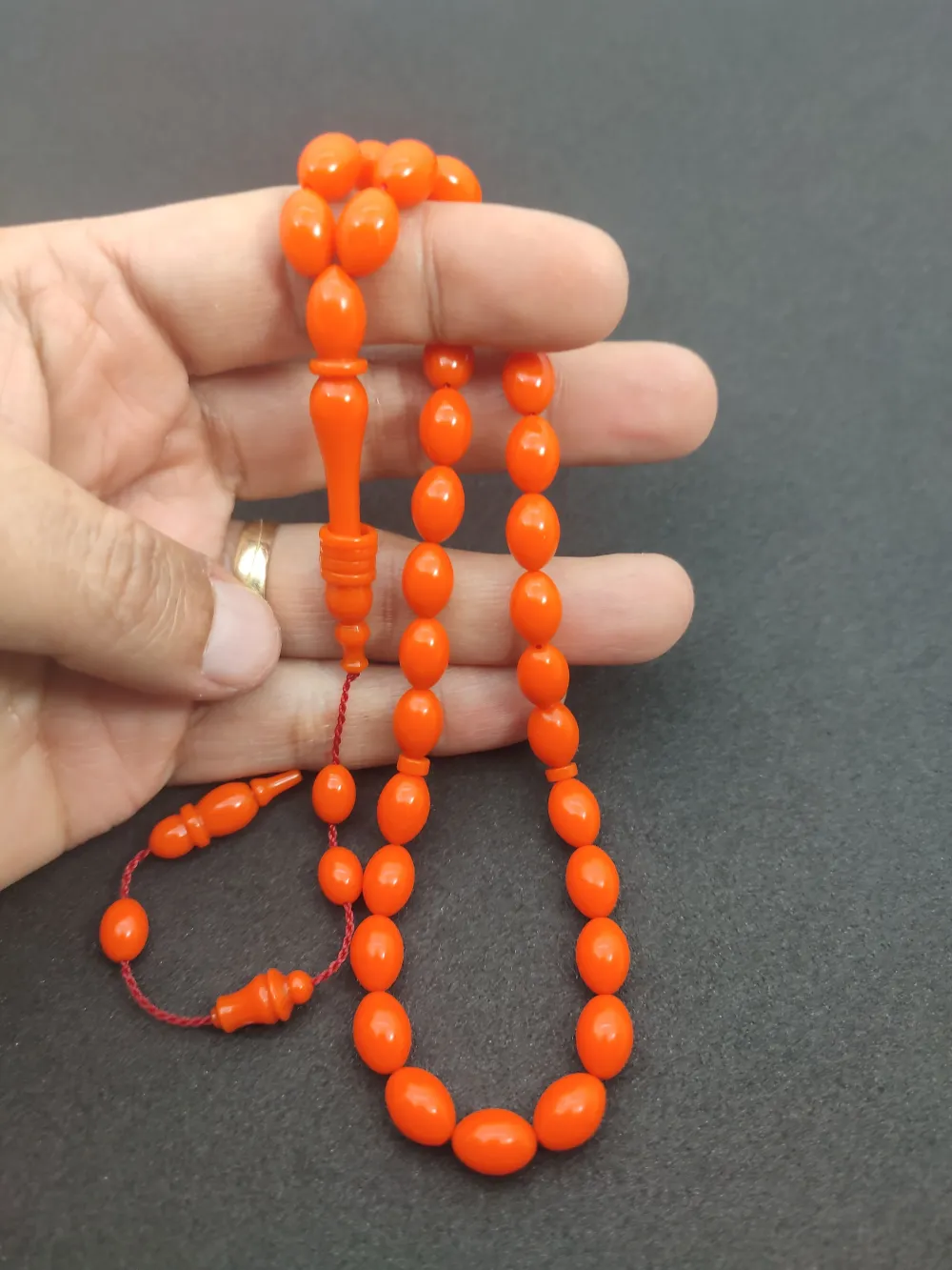 Ahmet Eryılmaz Usta Eseri̇ 0.6 Deli̇m İmame Halkalı Aykırı Renk Sıkma Kehri̇bar küçük resim 5