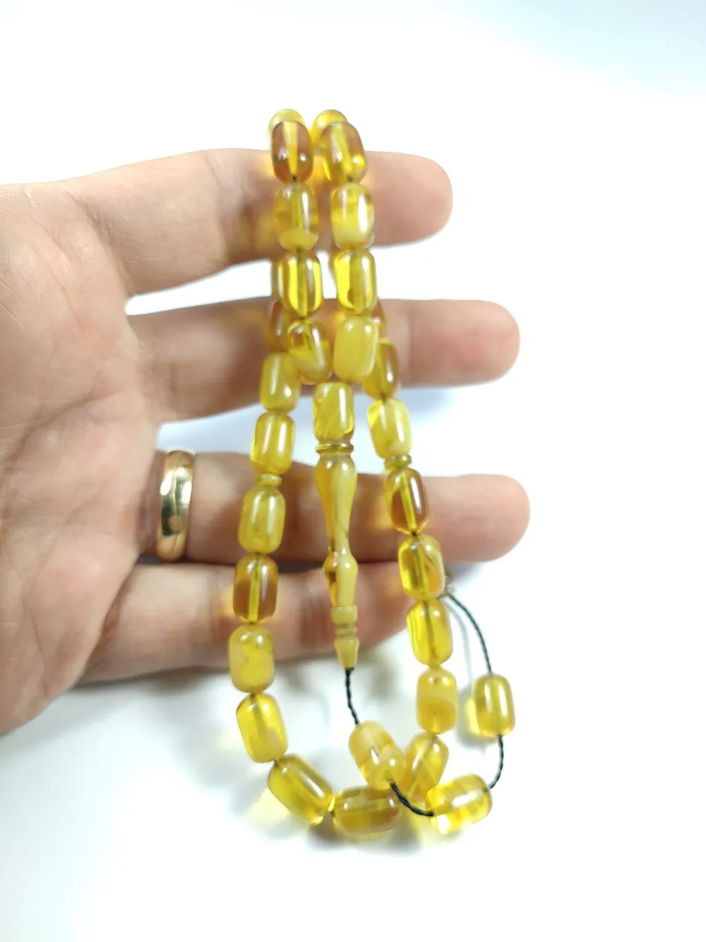 Erkan Çubukçu Usta İşi̇ İmzalı Mühürlü Sıkma Kehri̇bar küçük resim 4