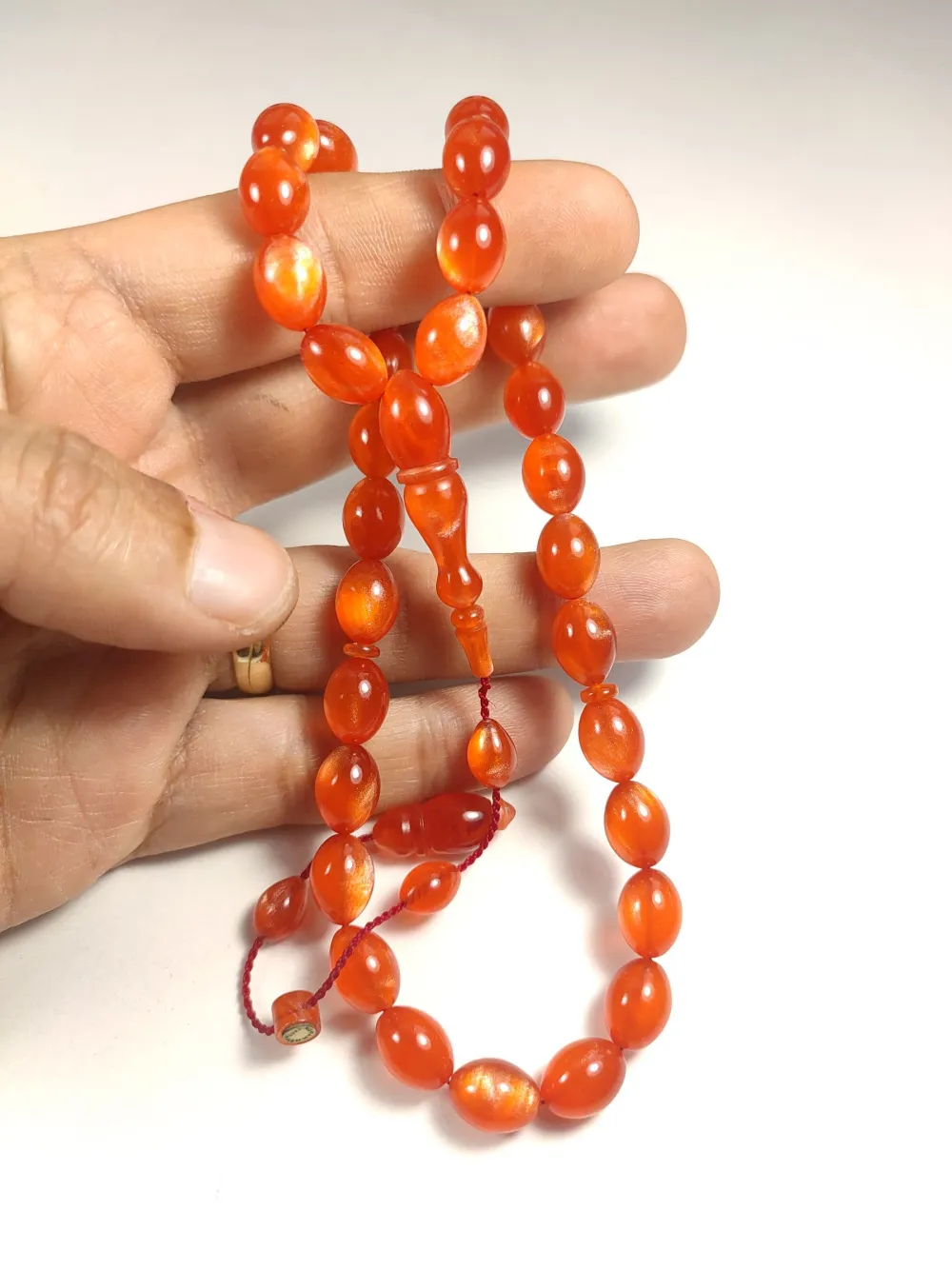 Muhammed Taci̇r Usta İşi̇ İmzalı Multi̇ Color  Sıkma Kehri̇bar küçük resim 5