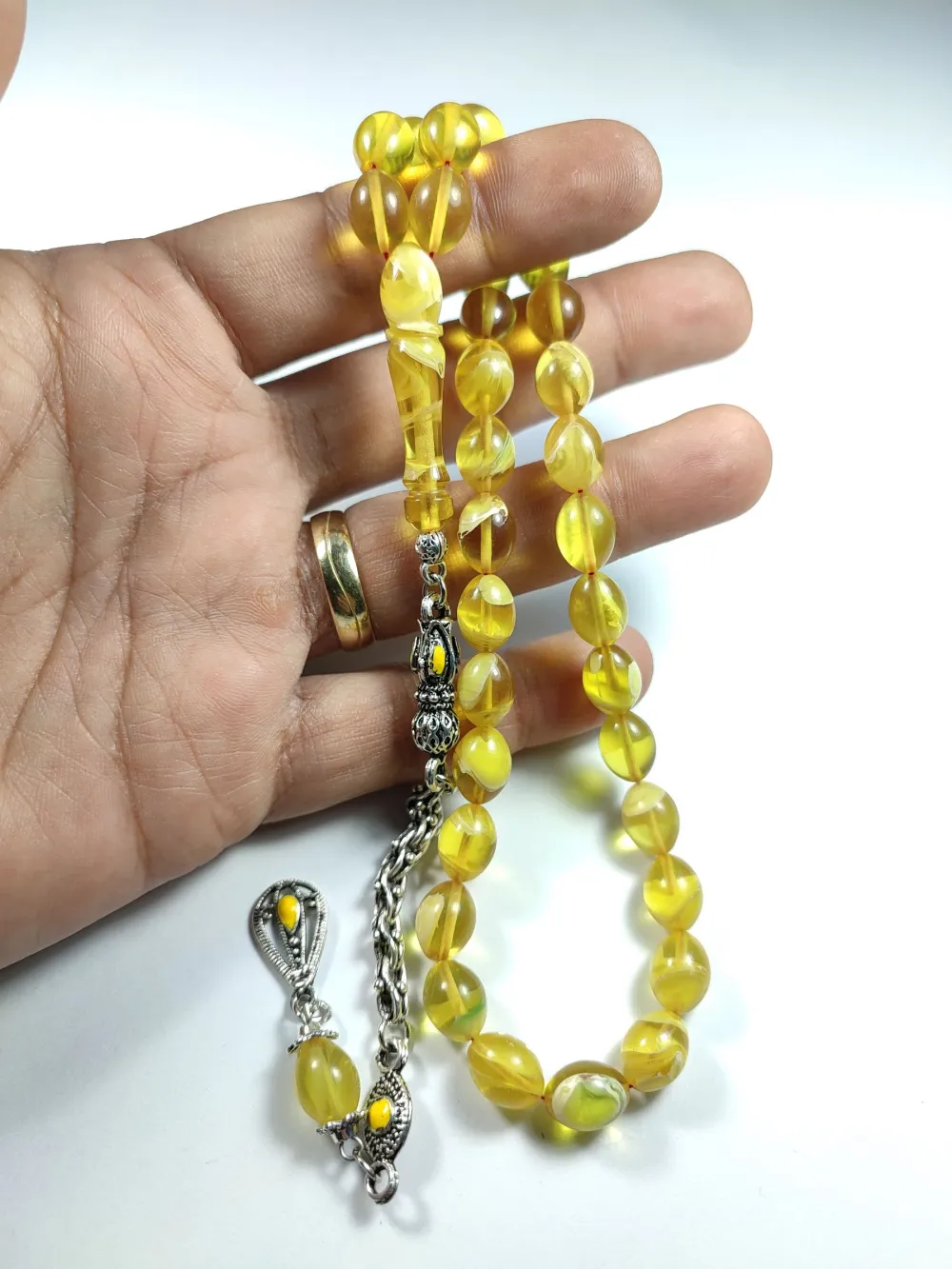 Alman Gümüş Püskül Kombi̇nli̇ 0.6 Deli̇m Sıkma Kehri̇bar küçük resim 5