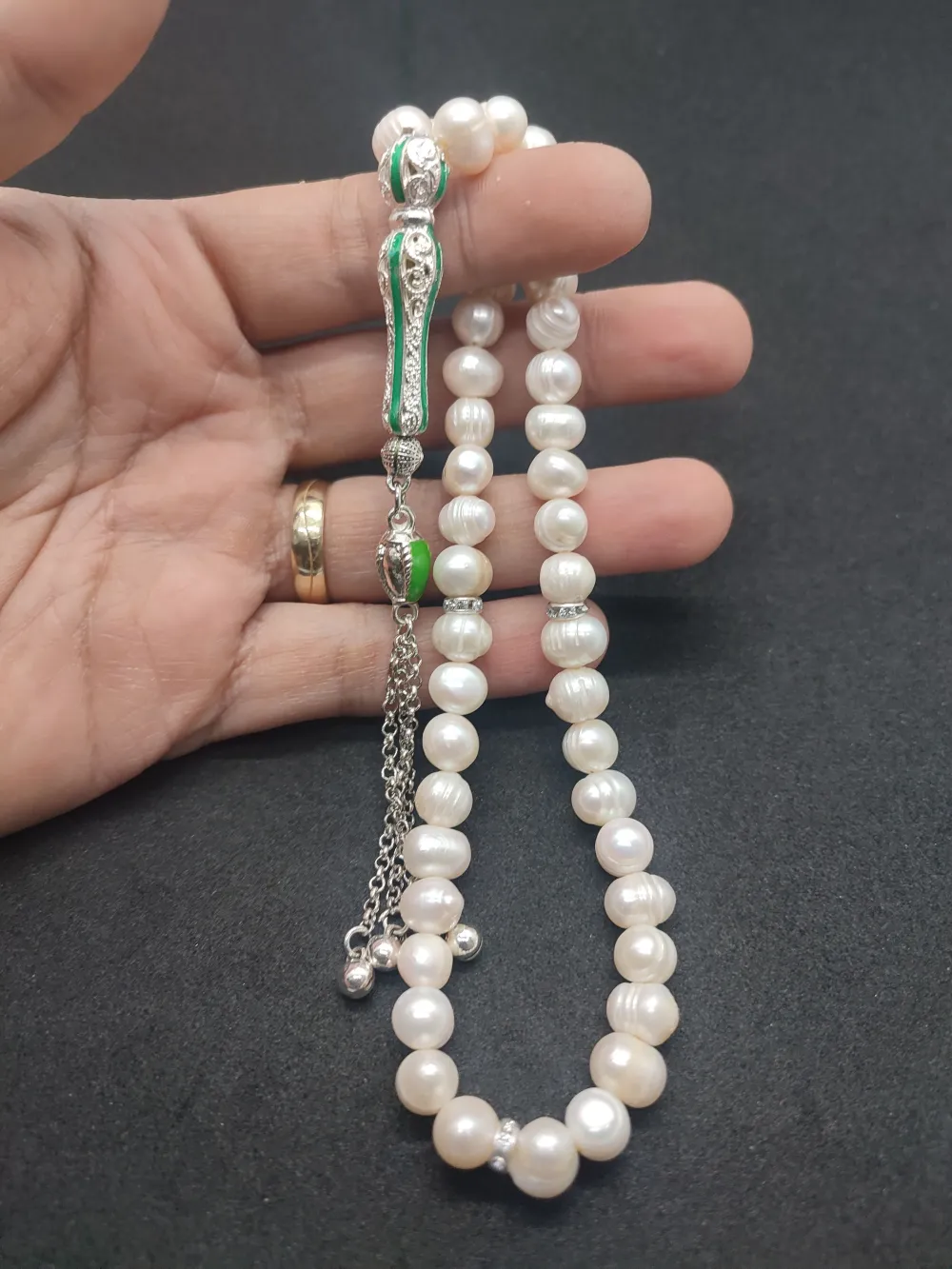 Telkari̇  Püskül Kombi̇nli̇ Doğal Doğuran İnci̇ küçük resim 4