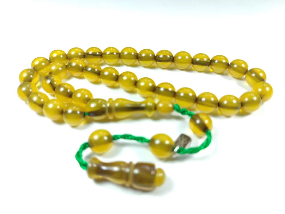 Dabbas Usta İşi̇ İmzalı (İmzası Gümüştür) Sıkma Kehri̇bar küçük resim 3