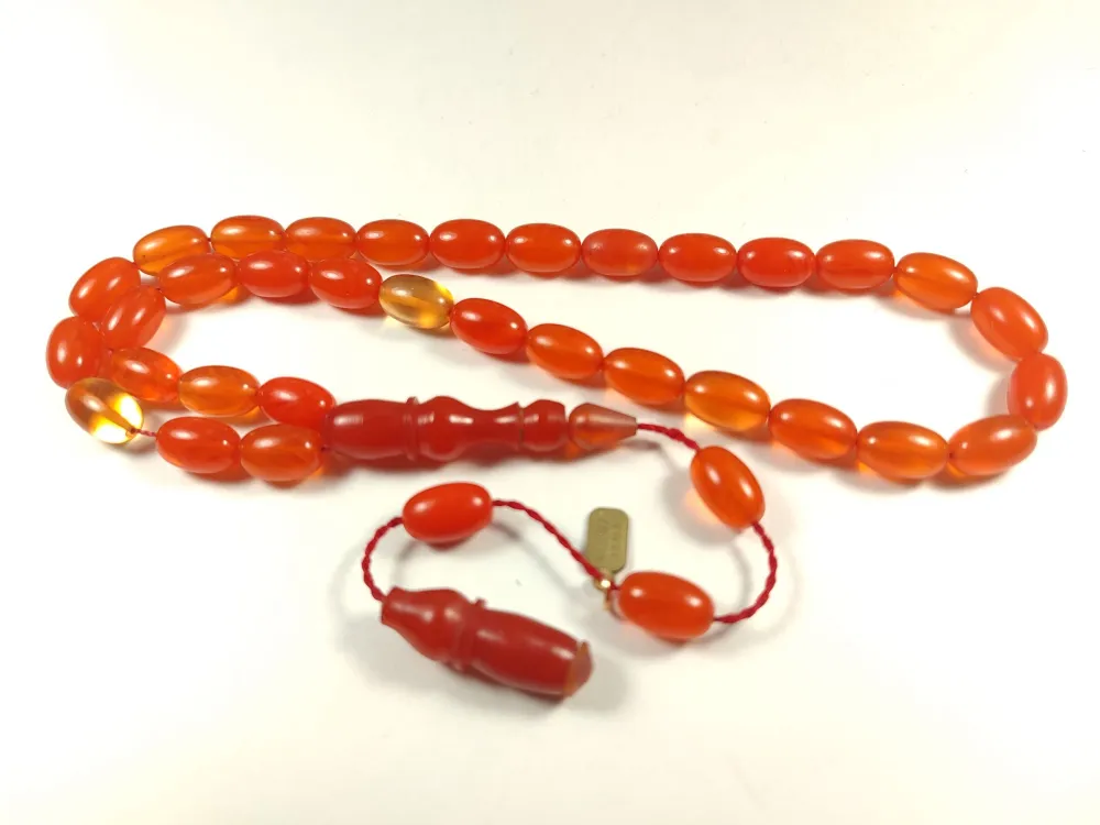 Mesut Elma Usta İşi̇ İmzalı Mühürlü Sıkma Kehri̇bar küçük resim 2