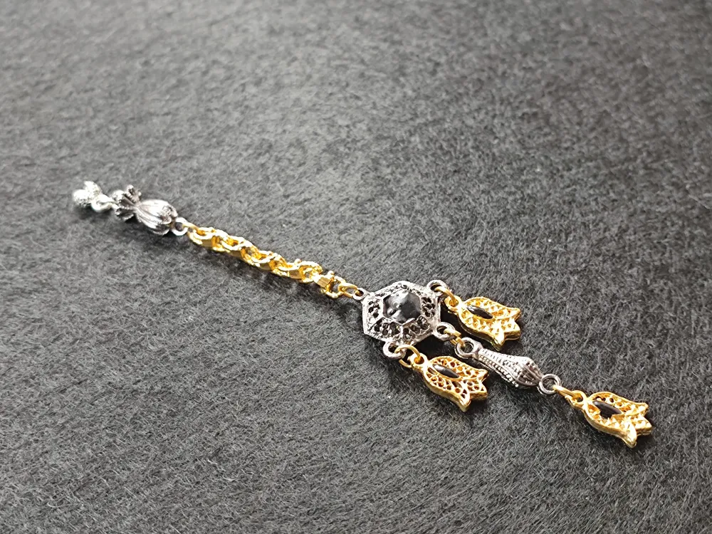 Usta İşçi̇li̇kli̇ Gümüş Kaplama Tesbi̇h Püskülü küçük resim 3