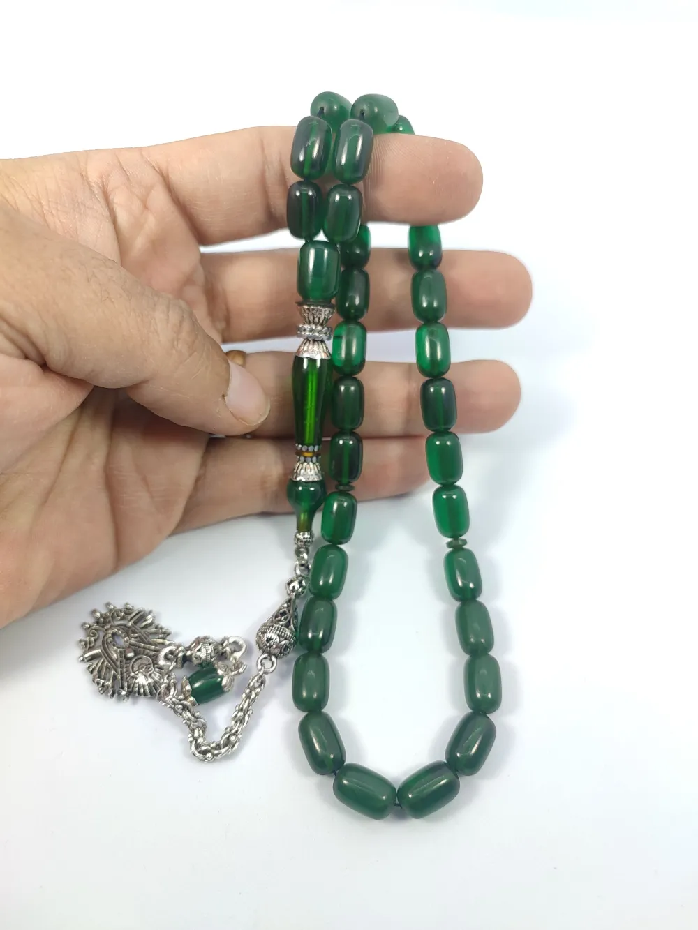 Şevket Alkan Usta İşi̇ 925 Ayar Gümüş Nakkaş İmame  Ateş-İ Kehri̇bar küçük resim 5