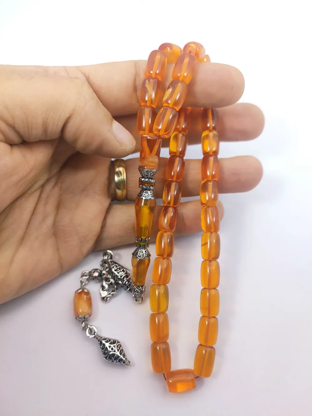 925 Ayar Gümüş Nakkaş Çi̇ft Kat Torna Çi̇ft Ci̇lalı Objeden Katali̇n küçük resim 5