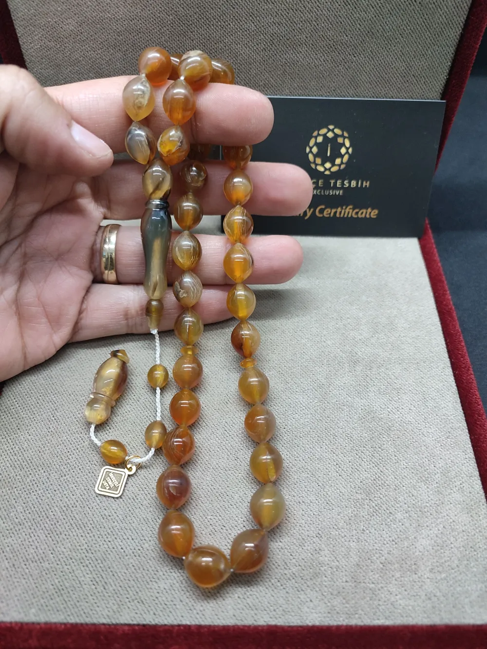 İskeçeli̇ Cemi̇l Usta Eseri̇ 30.15 Gr. İri̇ Boy Dağ Ceylanı Boynuzu küçük resim 5