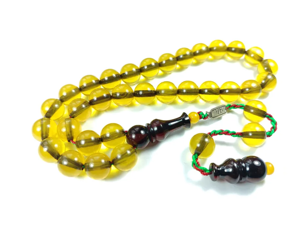 Mahmud Zeyzun Usta İşi̇ İmzalı Mühürlü (İmzası Gümüştür) Sıkma Kehri̇bar