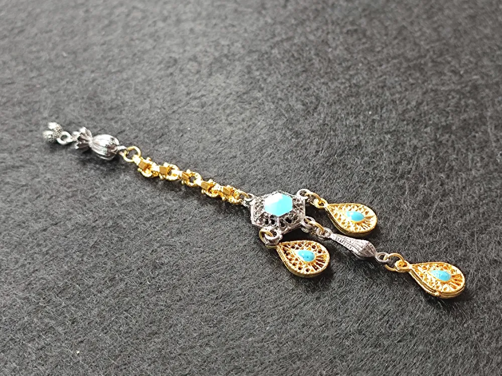 Usta İşçi̇li̇kli̇ Gümüş Kaplama Tesbi̇h Püskülü küçük resim 3