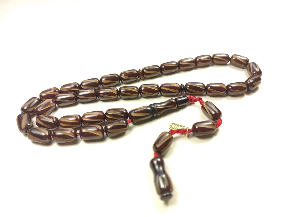 Muhammed Dabbas Usta İşi̇ İmzalı Kalem Oyma Sıkma Kehri̇bar