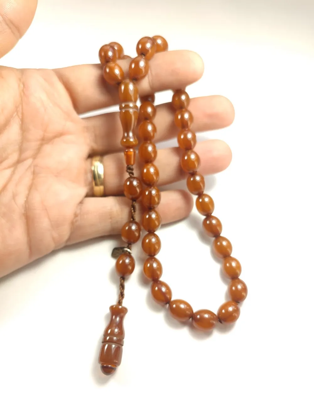 Muhammed Dabbas Usta İşi̇ İmzalı Sıkma Kehri̇bar küçük resim 4