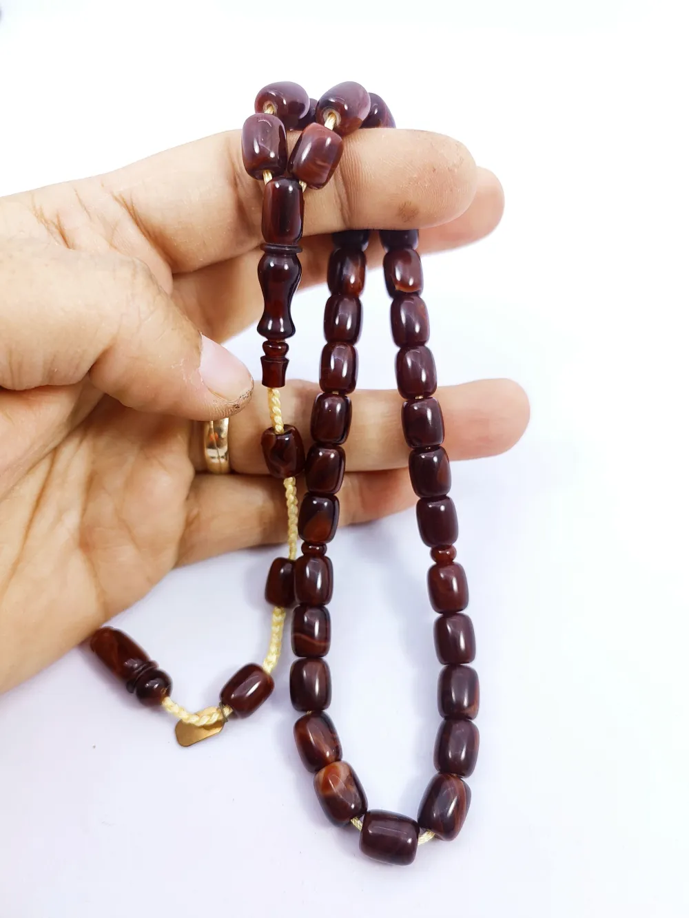 İsa Balkaya Eseri̇ Koni̇k Deli̇m(Eski̇ Usul) 12 Kat İpe Di̇zi̇li̇ Eski̇ Sıkma Kehri̇bar küçük resim 5