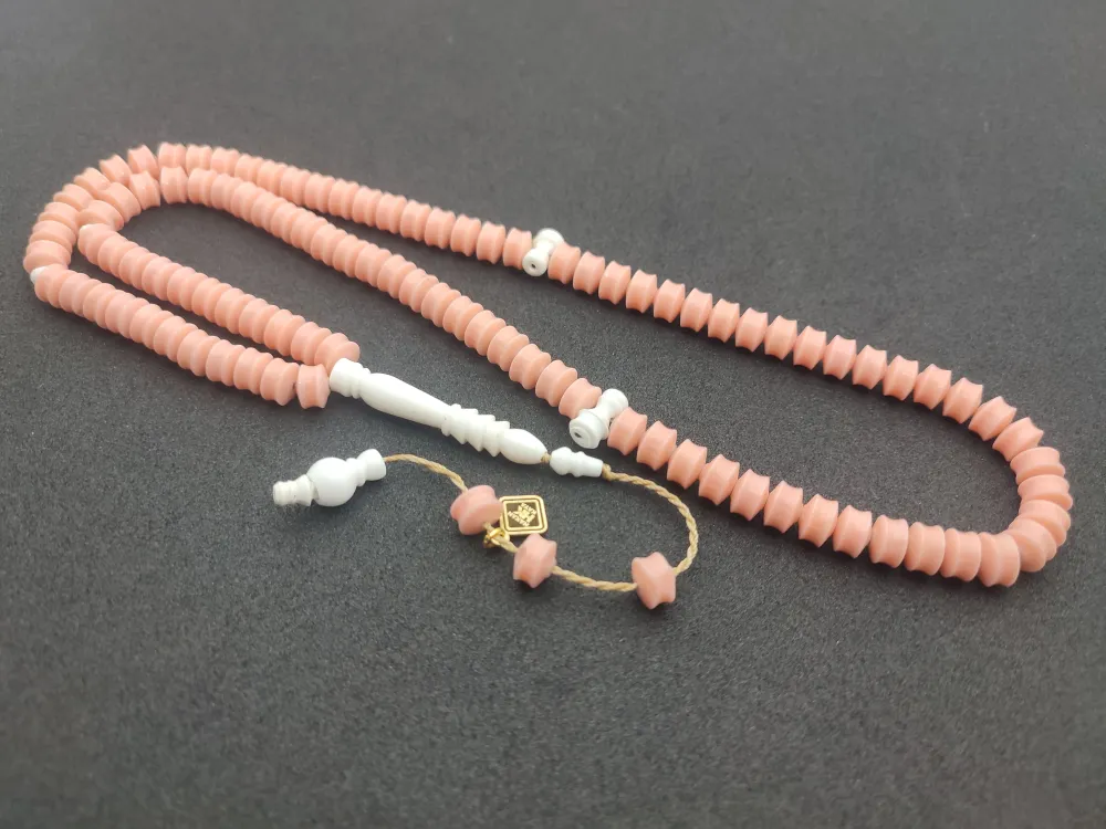 Hakan Kaya Usta Eseri̇ Deve Kemi̇ği̇ Kombi̇nli̇ Fransız Galali̇t Namaz Tesbi̇hi̇ küçük resim 3