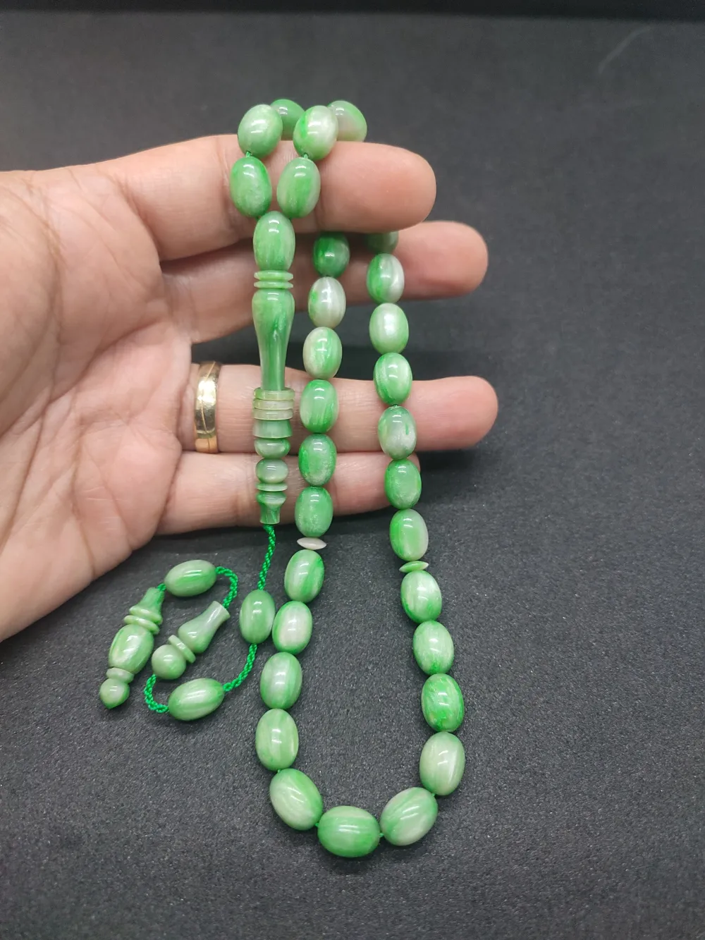 Ahmet Eryılmaz Usta Eseri̇ 0.6 Deli̇m   İmame Halkalı Çi̇ft Ci̇lalı Sıkma Kehri̇bar küçük resim 4