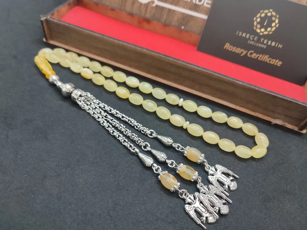 Ahşap Kutulu 475 Ayar Gümüş Püsküllü Kali̇ngrad Kaya Damla 10.47 Gr. küçük resim 3