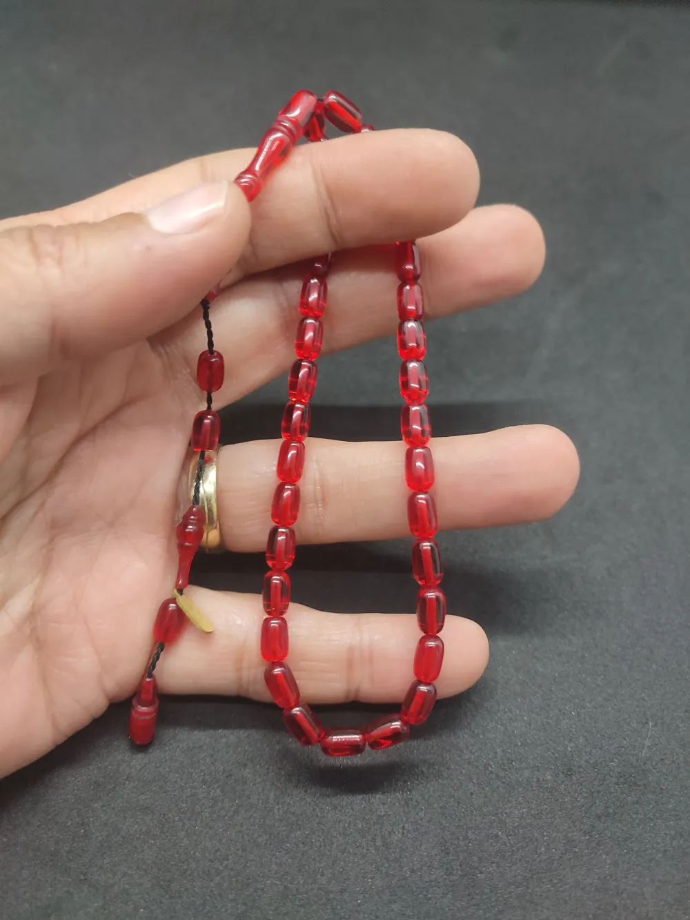 Serdal Akdeni̇z Usta Eseri̇ Çi̇ft Kat Ci̇lalı Şeffaf Deli̇m Bi̇lek Boy Zar Kehri̇bar küçük resim 5