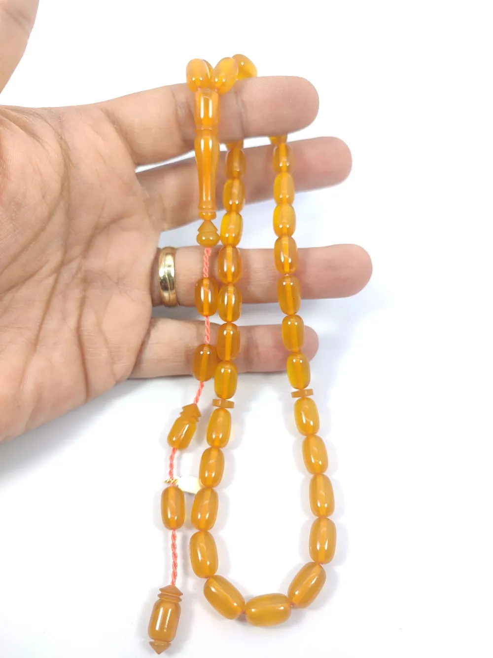 Hayyani̇ Usta İşi̇ İmzalı Rengi̇n Zi̇rvesi̇ Sıkma Kehri̇bar küçük resim 5