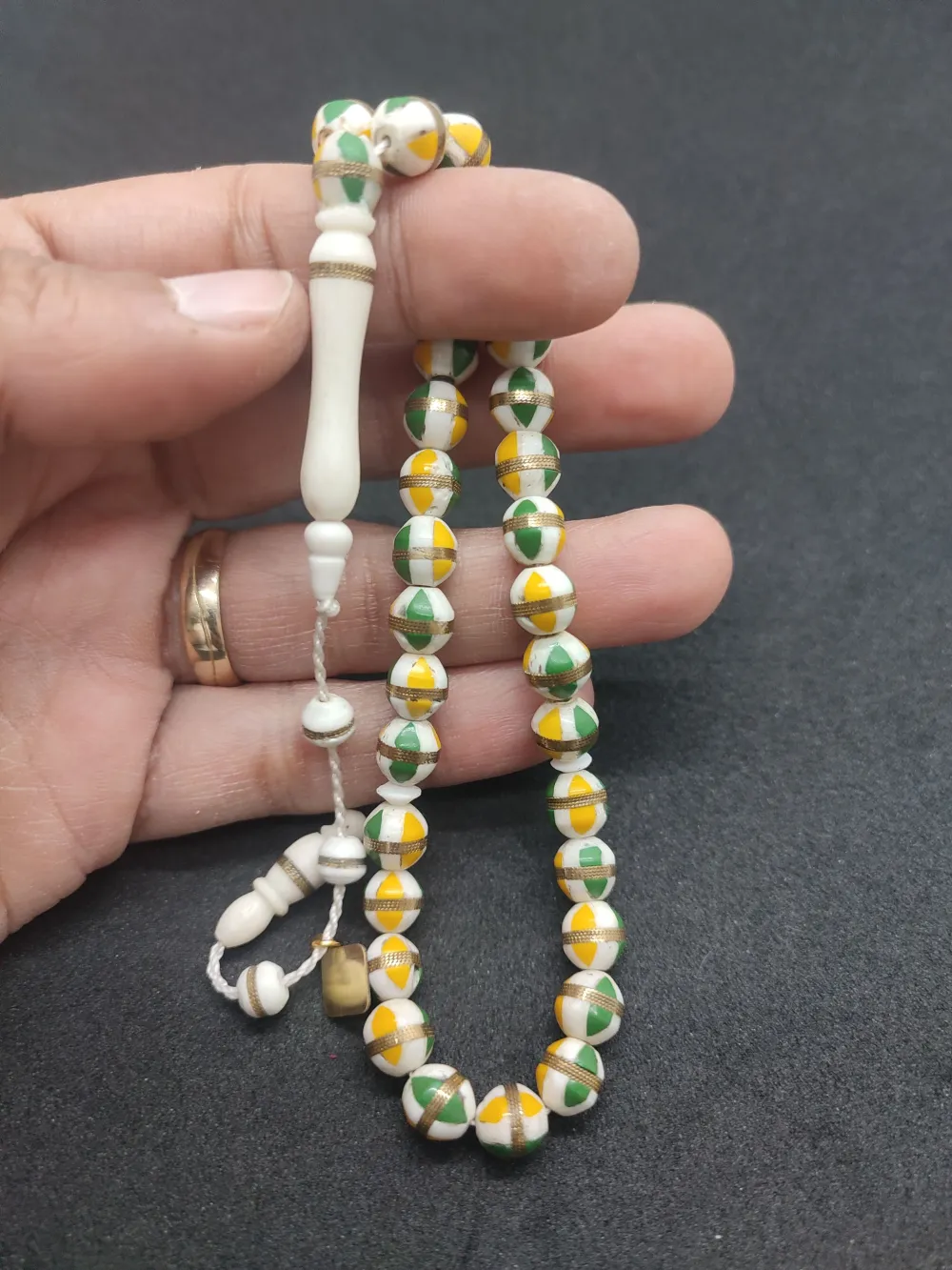 İskeçeli̇ Cemi̇l Usta Eseri̇ Gümüş Sarmal Ve Mi̇neli̇ Bi̇lek Boy Deve Kemi̇ği̇ küçük resim 4