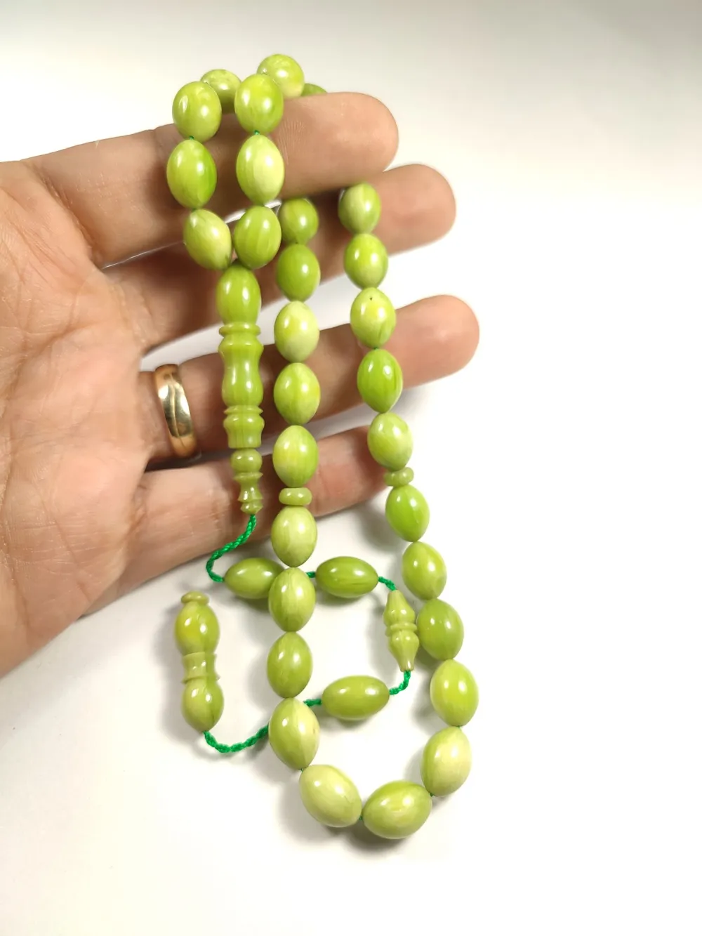 Emi̇na Ri̇şvani̇ Usta İşi̇ İmzalı Sıkma Kehri̇bar küçük resim 4