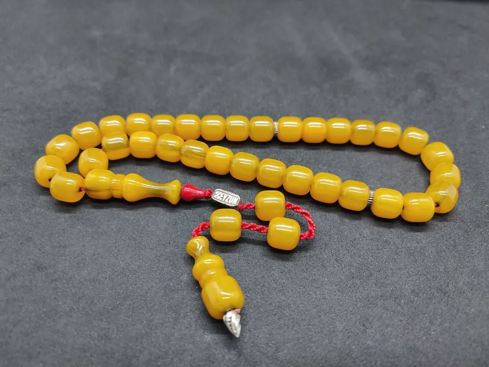 Zeyzun Usta Eseri̇ (İmza Çi̇vi̇ Ara Pulları Gümüş) Sıkma Kehri̇bar küçük resim 2