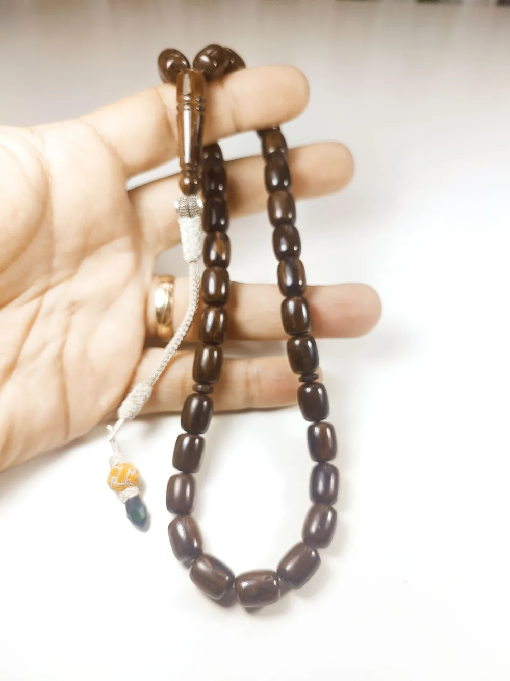 Darabacı Abdullah Usta Eseri̇ Trabzon Kazazi̇ye Püskül 3 Kat Ci̇lalı Sıkma Kehri̇bar küçük resim 4