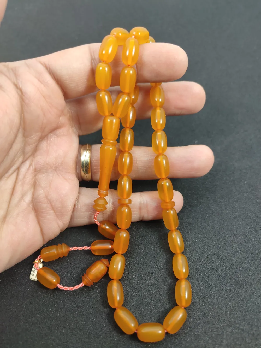 Ayhan Turan Usta Eseri̇ Eski̇ Malzeme Di̇nlendi̇ri̇lmi̇ş Alman Faturan Tesbi̇h küçük resim 4