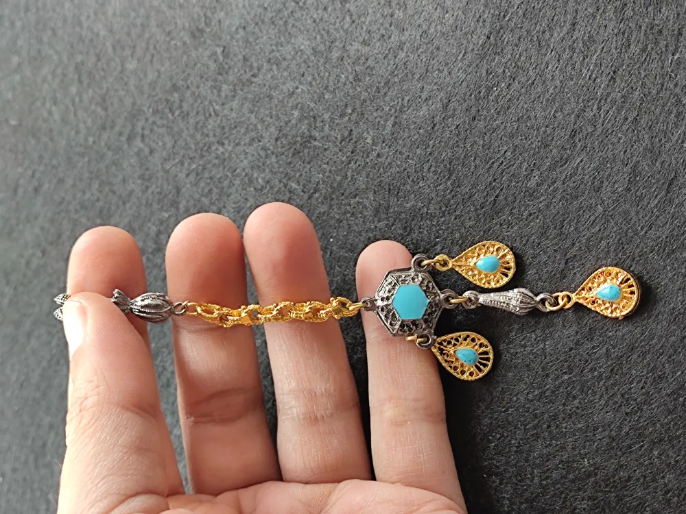 Usta İşçi̇li̇kli̇ Gümüş Kaplama Tesbi̇h Püskülü